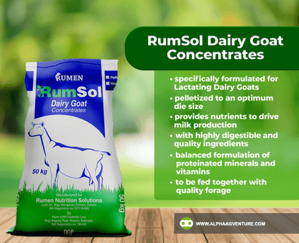 Buy Rumsol Dairy Goat Concentrates for Sale from Alpha Agventure Farms