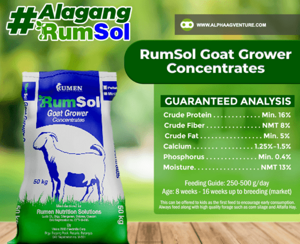 Buy Rumsol Goat Grower Concentrates for Sale from Alpha Agventure Farms