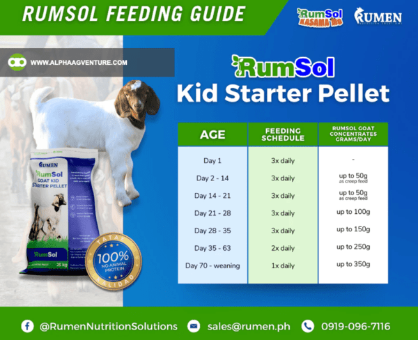 Buy Rumsol Goat Kid Starter Pellet for Sale from Alpha Agventure Farms